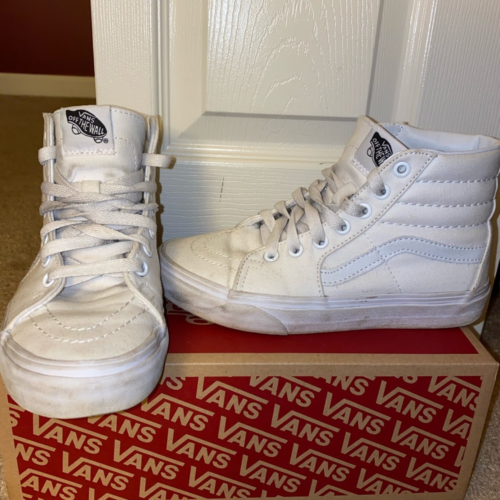 White hi top vans